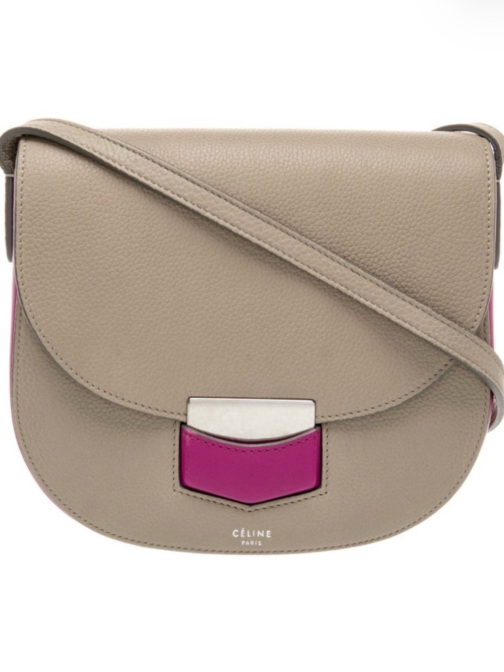 AUTHENTIC Celine Leather Trouter Small Crossbody Bag
